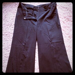 Black wide leg work pants